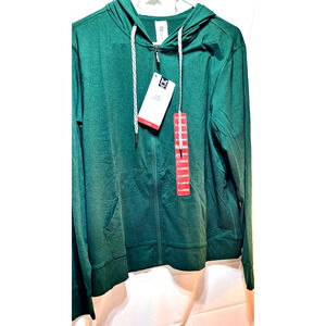 Members Mark Women’s Green Favorite Soft Full Zip Hoodie Size Extra Large NWT